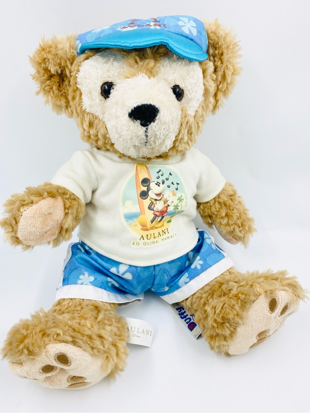 Disney Parks Duffy Stuffed Bear Aulani Resort Hawaii Hat Shirt Plush Collectible